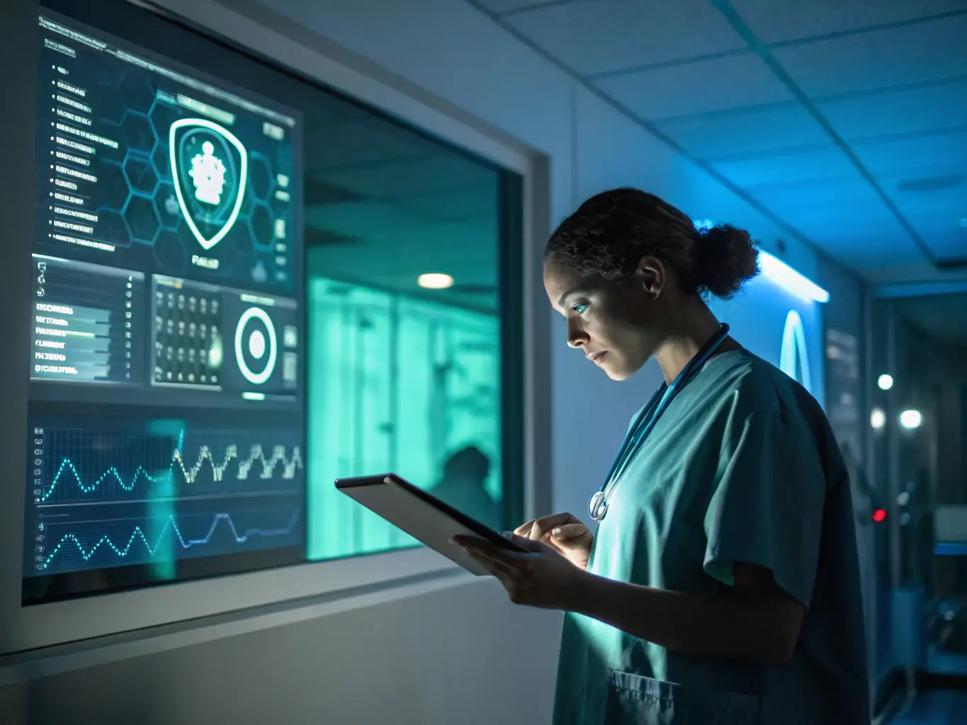 An illustration of SepsiTrack™ seamlessly integrating with existing hospital systems, demonstrating its ability to enhance workflows and provide comprehensive data analysis.